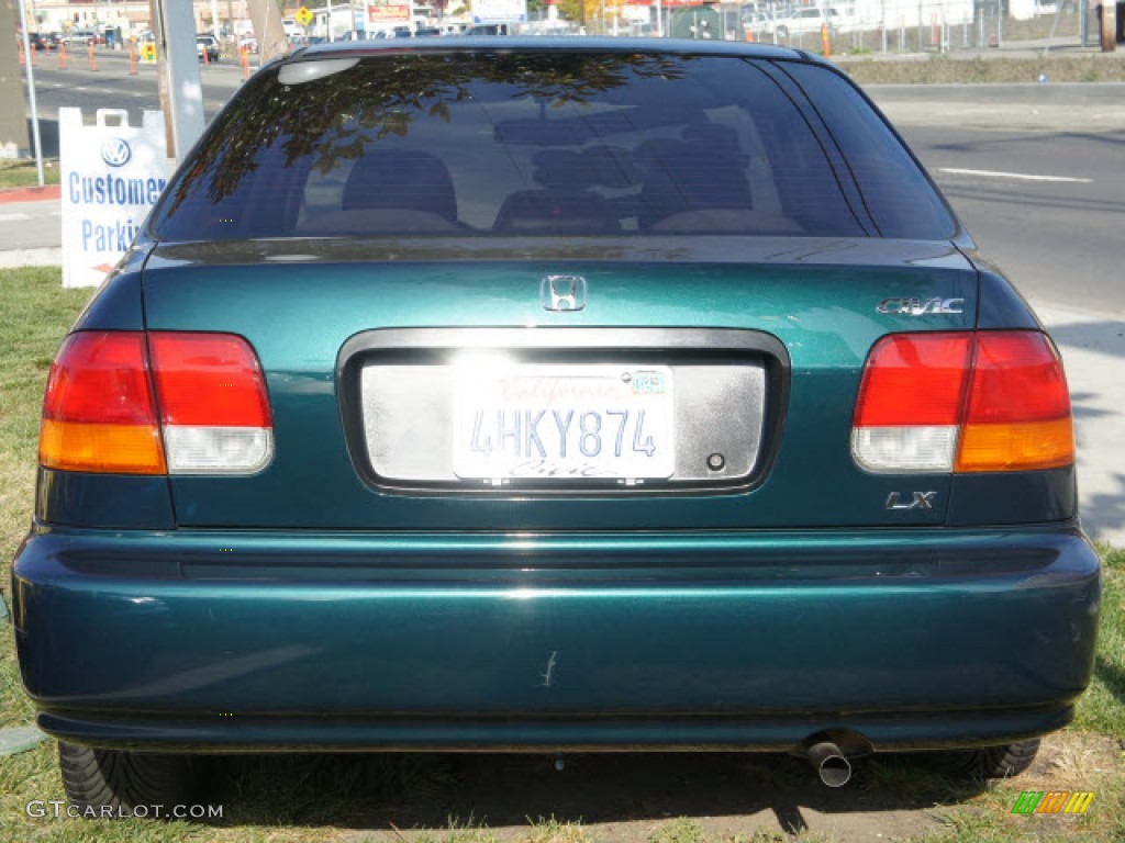 1996 Civic LX Sedan - Dark Green Pearl Metallic / Gray photo #4