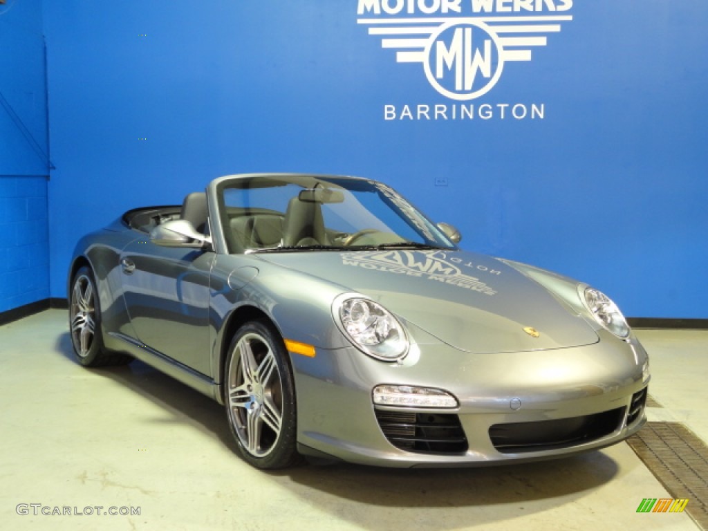 2009 911 Carrera Cabriolet - Meteor Grey Metallic / Black photo #1