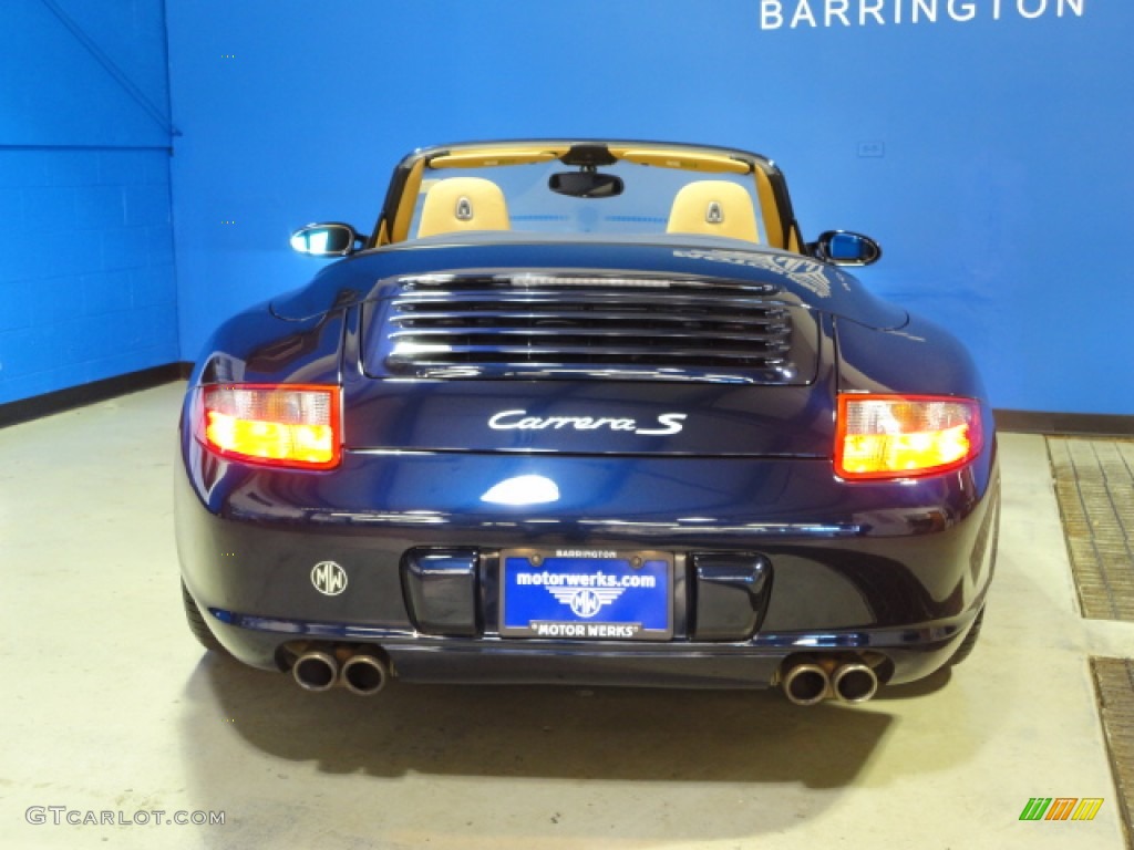 2008 911 Carrera S Cabriolet - Midnight Blue Metallic / Sand Beige photo #6