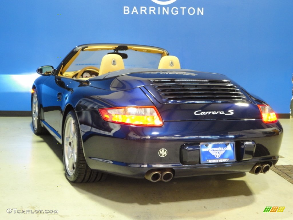 2008 911 Carrera S Cabriolet - Midnight Blue Metallic / Sand Beige photo #7