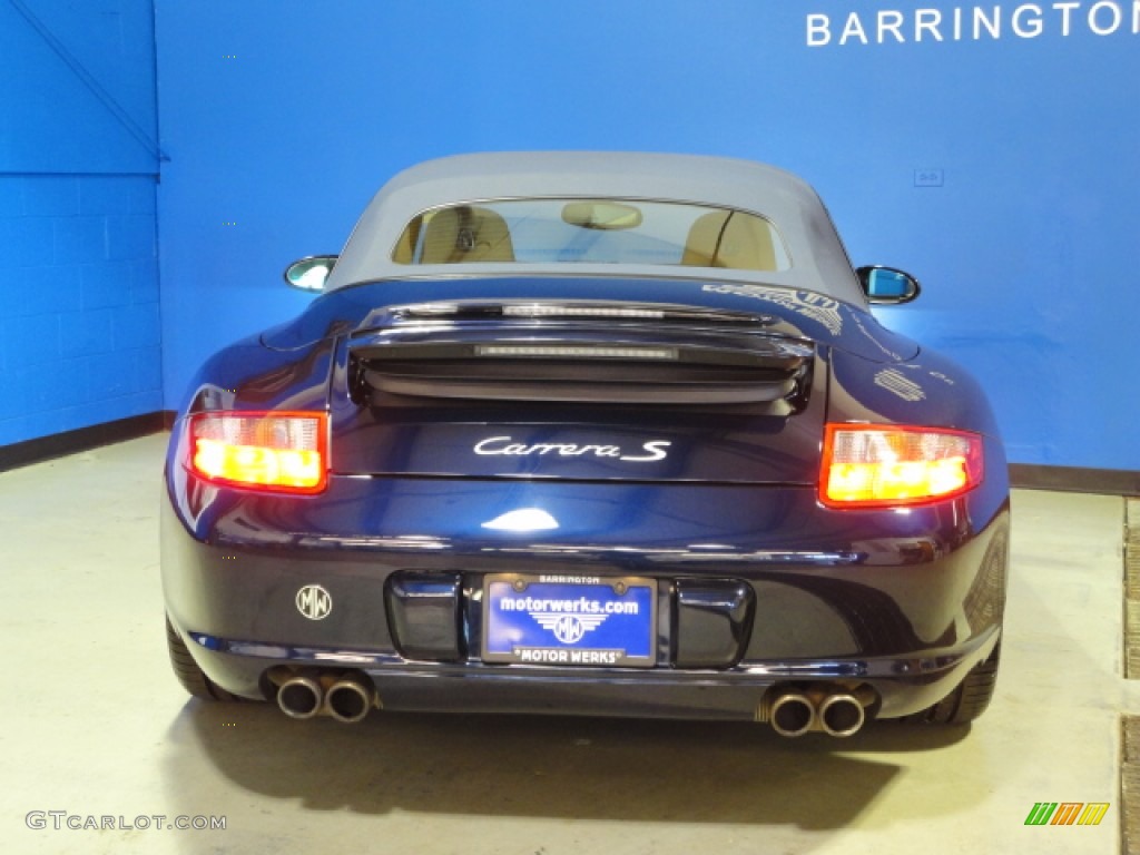 2008 911 Carrera S Cabriolet - Midnight Blue Metallic / Sand Beige photo #14
