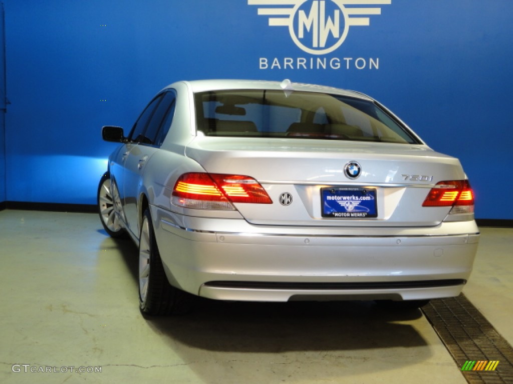2008 7 Series 750i Sedan - Titanium Silver Metallic / Black photo #6