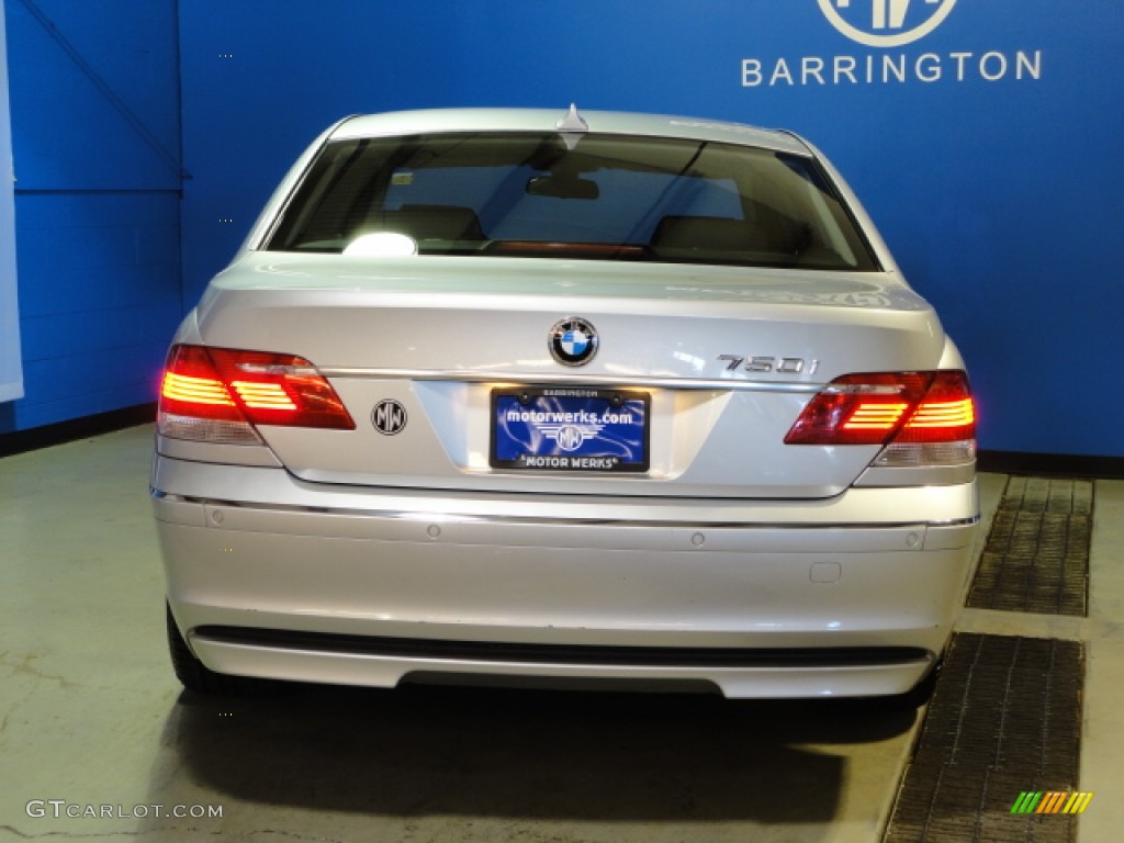2008 7 Series 750i Sedan - Titanium Silver Metallic / Black photo #7