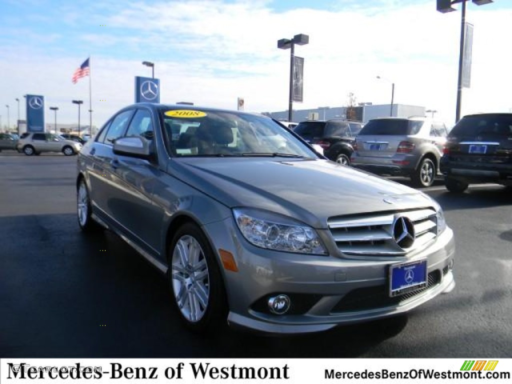 2008 C 300 4Matic Sport - Pewter Metallic / Black photo #1