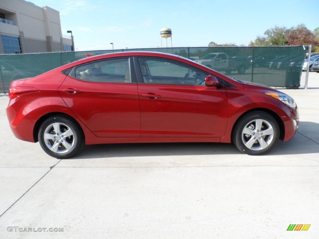 2012 Elantra GLS - Red Allure / Beige photo #2