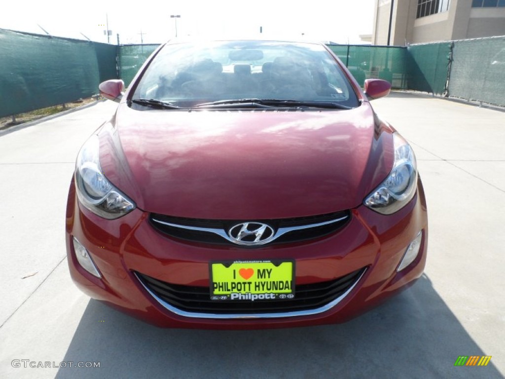 2012 Elantra GLS - Red Allure / Beige photo #8