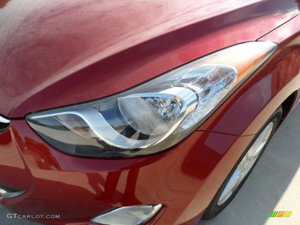 2012 Elantra GLS - Red Allure / Beige photo #9