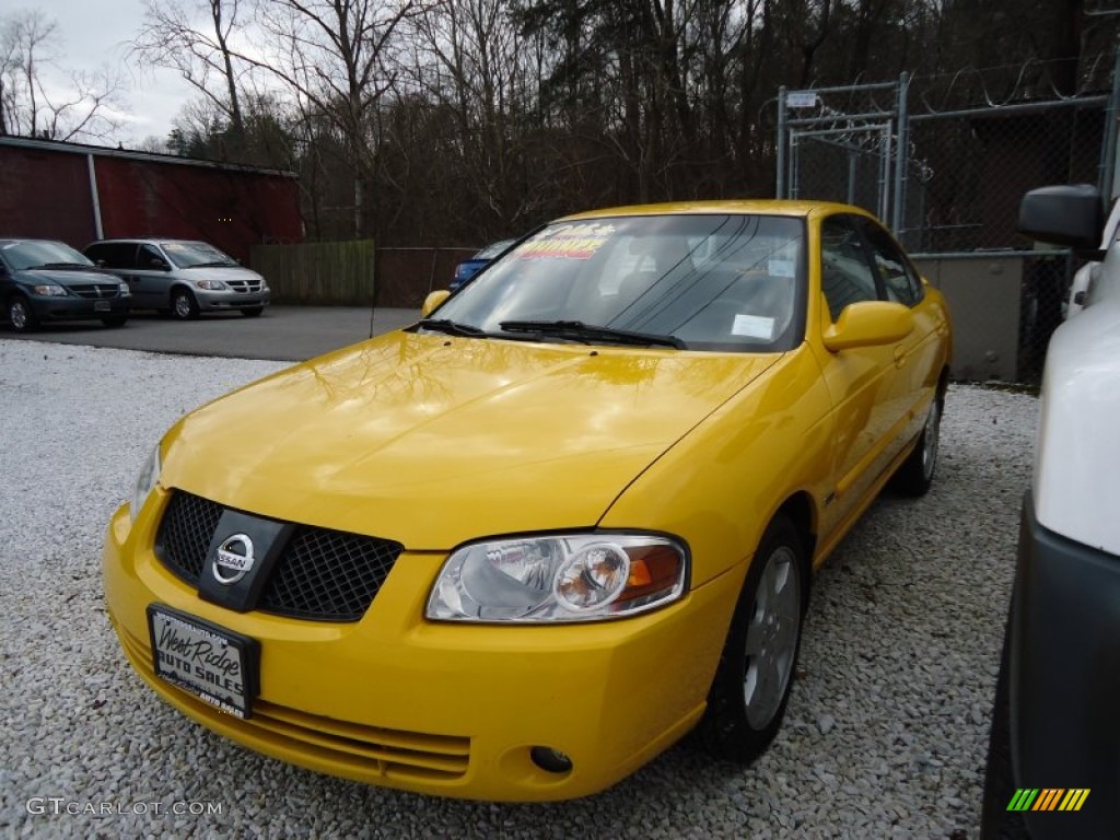 2006 Sentra 1.8 S Special Edition - Sunburst Yellow / Sage photo #4