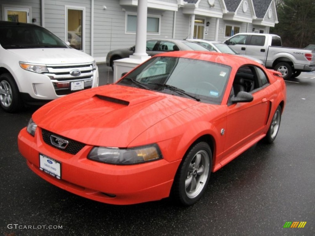 Competition Orange 2004 Ford Mustang GT Coupe Exterior Photo #57824840