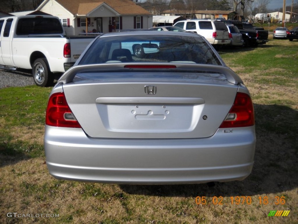 2002 Civic LX Coupe - Satin Silver Metallic / Gray photo #5