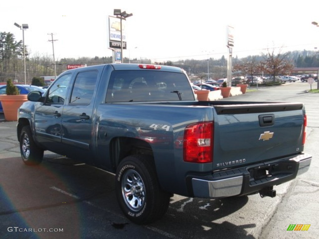 2008 Silverado 1500 LS Crew Cab 4x4 - Blue Granite Metallic / Light Titanium/Ebony Accents photo #5