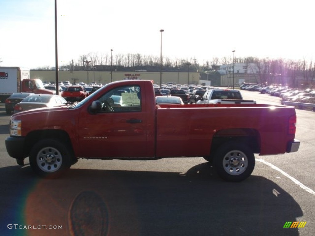 2012 Silverado 1500 Work Truck Regular Cab - Victory Red / Dark Titanium photo #5