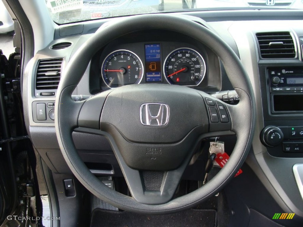2011 Honda CR-V LX 4WD Black Steering Wheel Photo #57830966