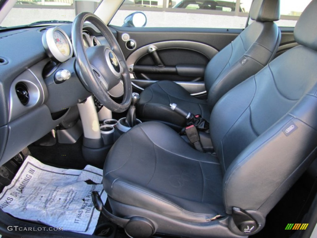 Panther Black Interior 2002 Mini Cooper S Hardtop Photo #57831062
