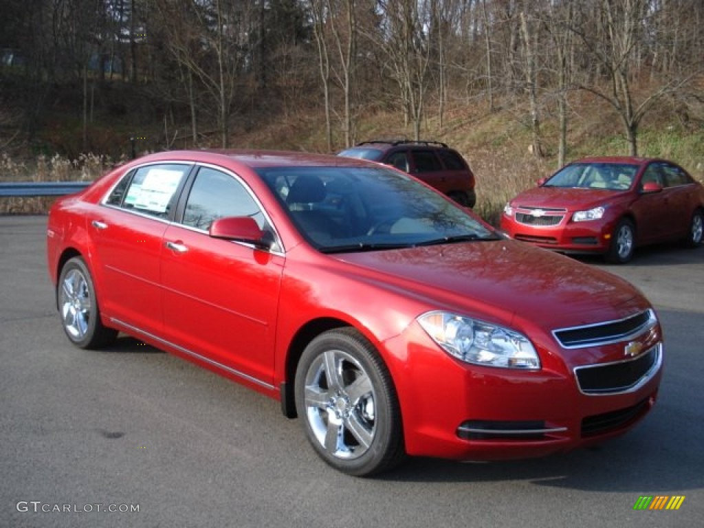 2012 Malibu LT - Crystal Red Tintcoat / Cocoa/Cashmere photo #2