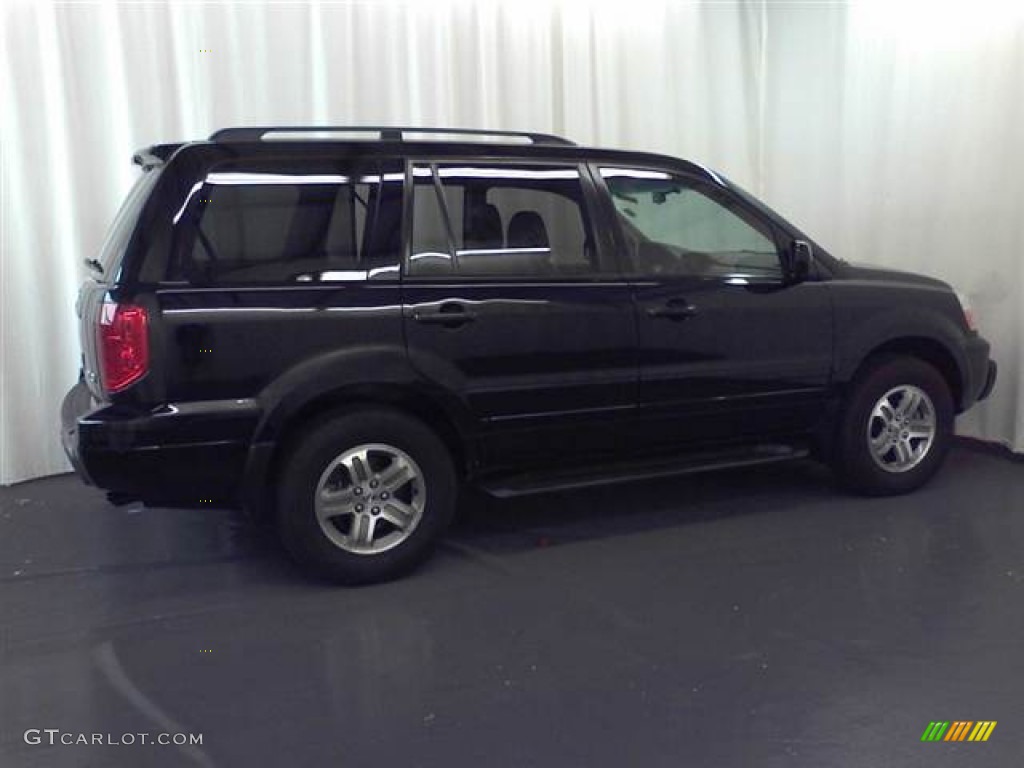 2004 Pilot EX-L 4WD - Nighthawk Black Pearl / Gray photo #17