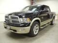 2012 Black Dodge Ram 1500 Laramie Longhorn Crew Cab 4x4  photo #1