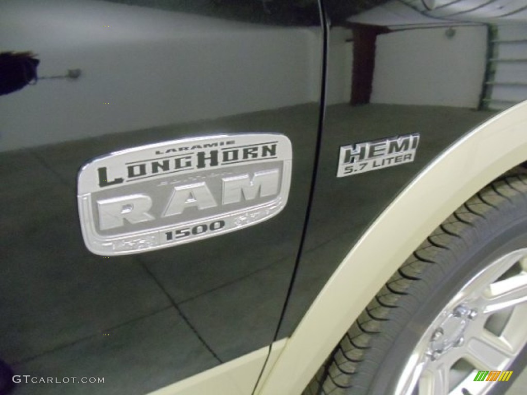 2012 Ram 1500 Laramie Longhorn Crew Cab 4x4 - Black / Dark Slate Gray/Russet photo #29