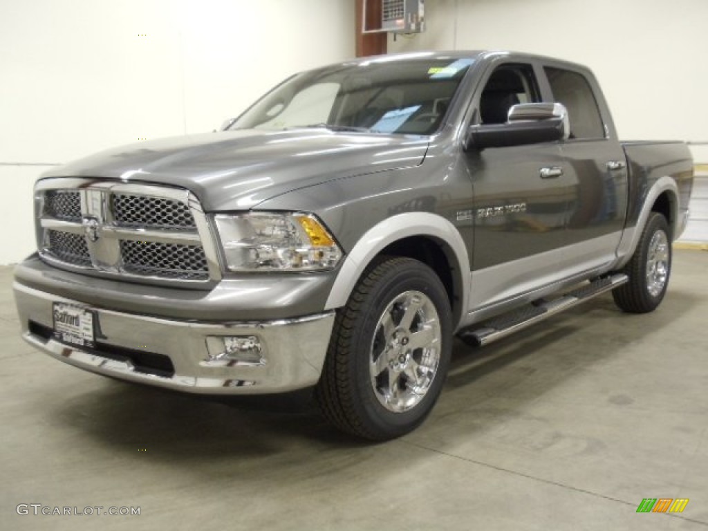 2012 Ram 1500 Laramie Crew Cab 4x4 - Mineral Gray Metallic / Dark Slate Gray photo #1