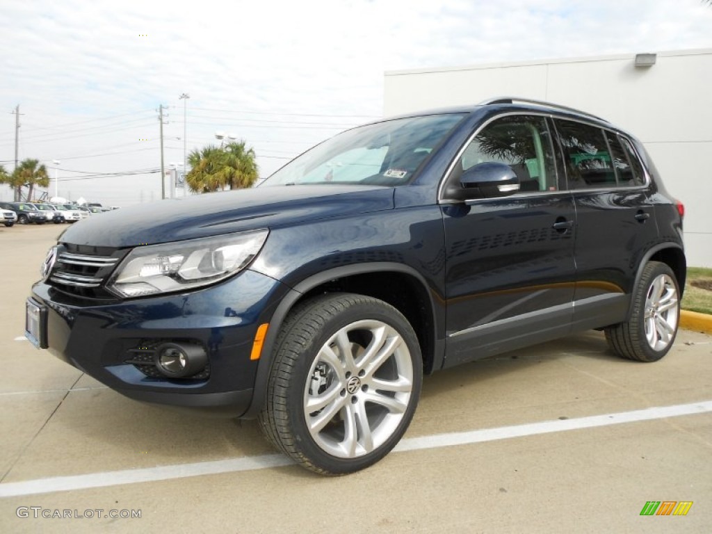 2012 Tiguan SEL - Night Blue Metallic / Black photo #3