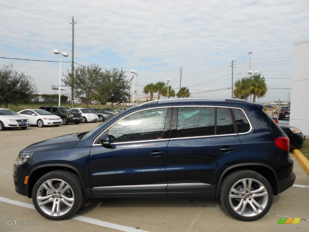2012 Tiguan SEL - Night Blue Metallic / Black photo #4