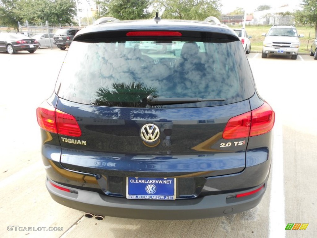 2012 Tiguan SEL - Night Blue Metallic / Black photo #6