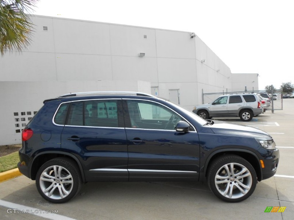 2012 Tiguan SEL - Night Blue Metallic / Black photo #8