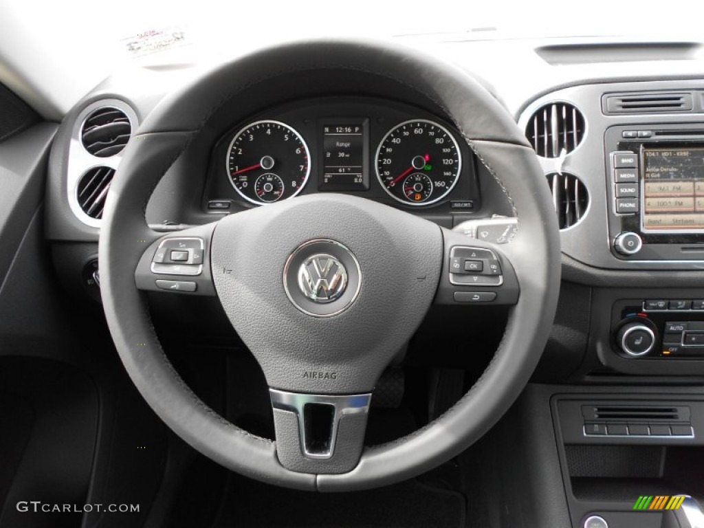 2012 Tiguan SEL - Night Blue Metallic / Black photo #16
