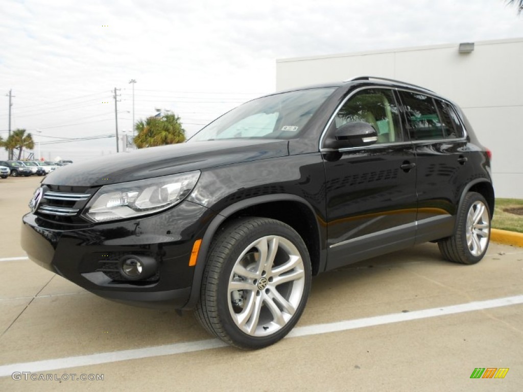 2012 Tiguan SEL - Deep Black Metallic / Beige photo #3
