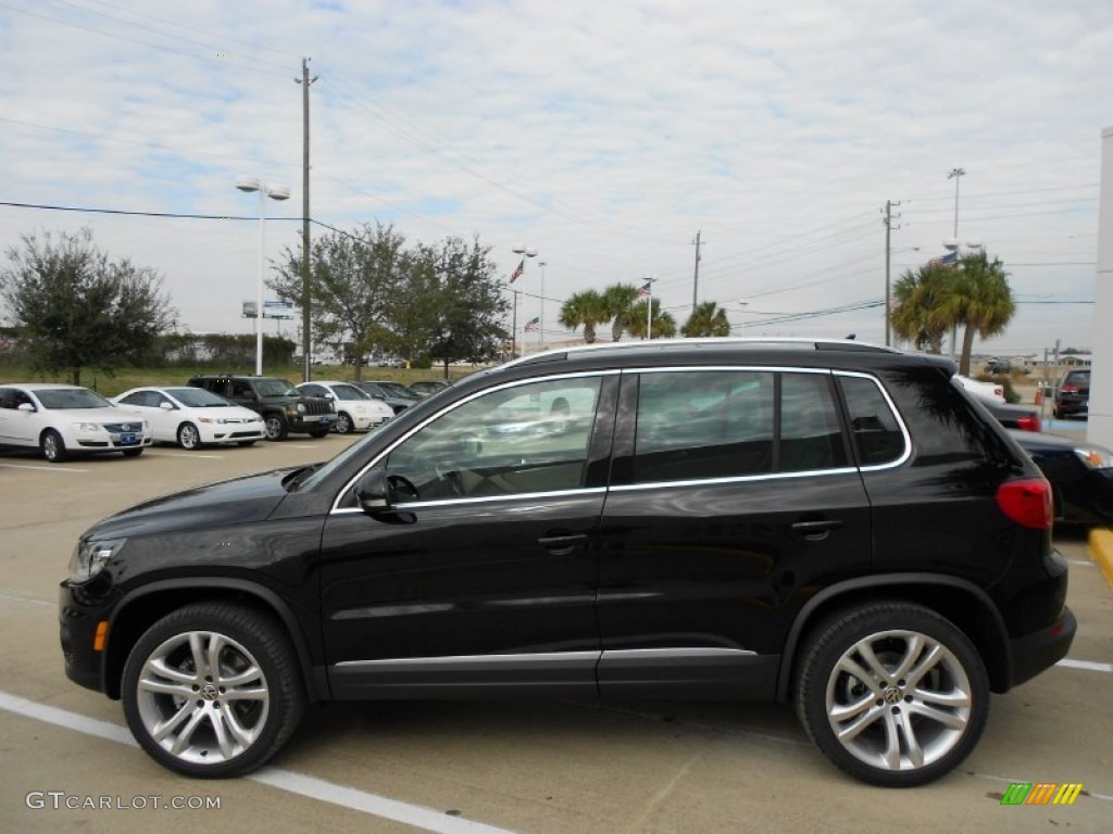 2012 Tiguan SEL - Deep Black Metallic / Beige photo #4