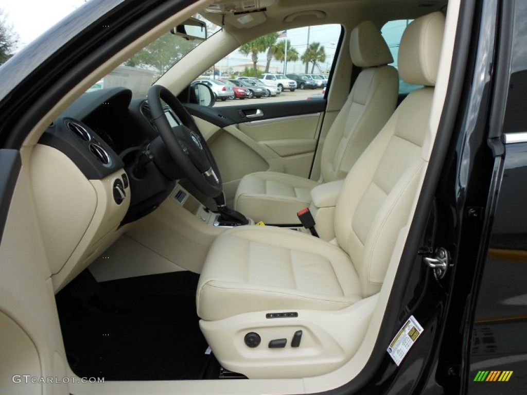 2012 Tiguan SEL - Deep Black Metallic / Beige photo #11
