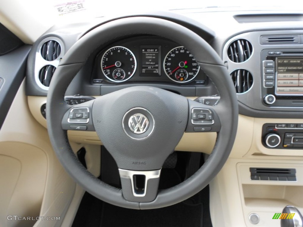 2012 Tiguan SEL - Deep Black Metallic / Beige photo #16