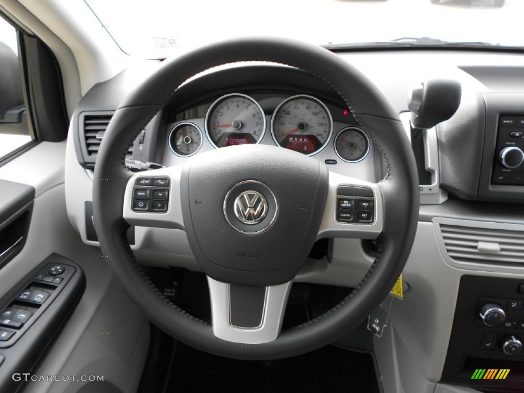 2012 Volkswagen Routan SE Aero Gray Steering Wheel Photo #57837134