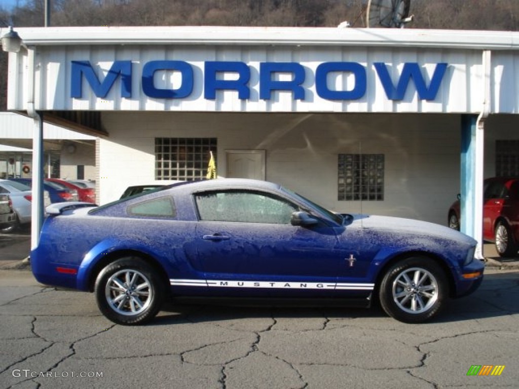 2005 Mustang V6 Deluxe Coupe - Sonic Blue Metallic / Light Graphite photo #1