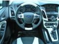 Arctic White Leather 2012 Ford Focus Titanium 5-Door Dashboard