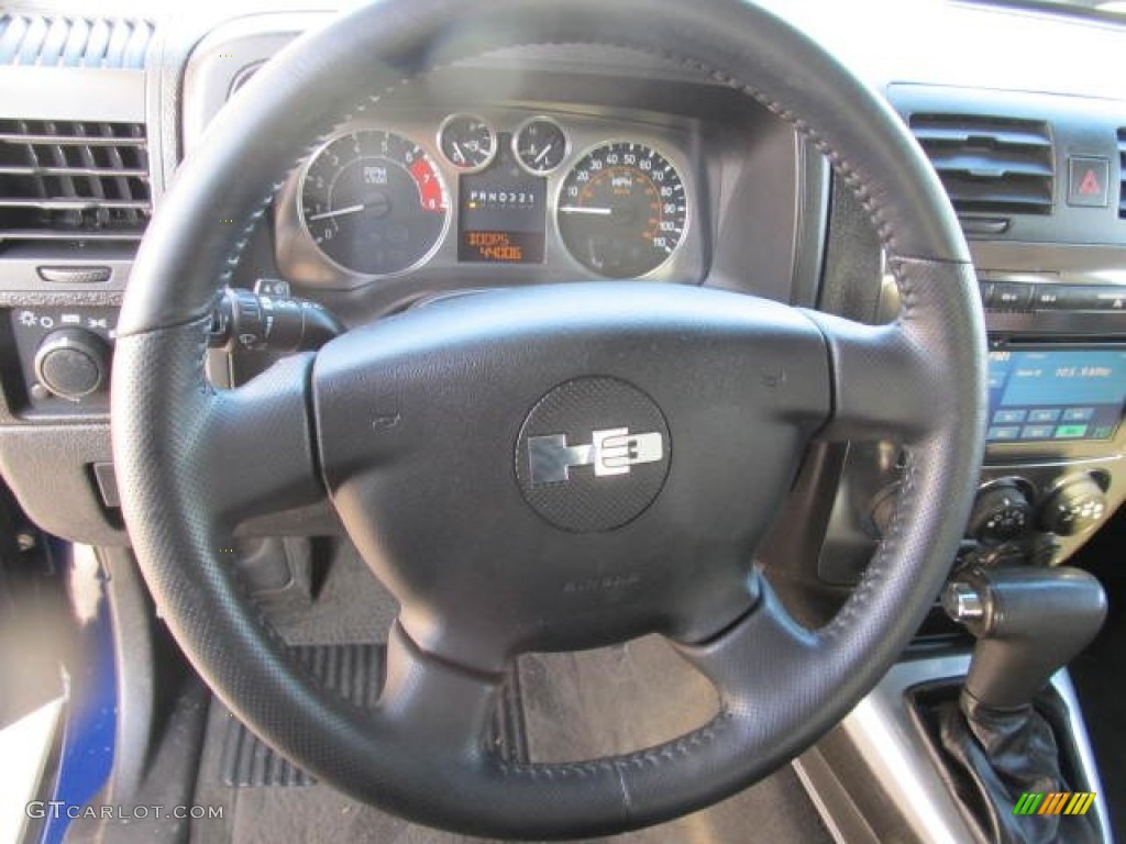 2009 Hummer H3 T Ebony/Morocco Brown Steering Wheel Photo #57844052