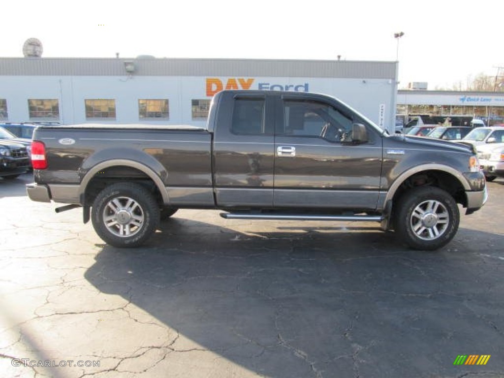 2005 F150 XLT SuperCab 4x4 - Dark Stone Metallic / Tan photo #4