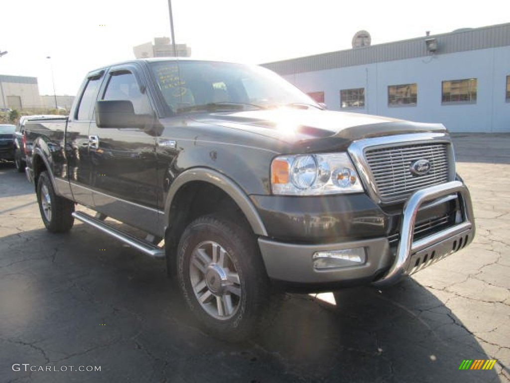 2005 F150 XLT SuperCab 4x4 - Dark Stone Metallic / Tan photo #5