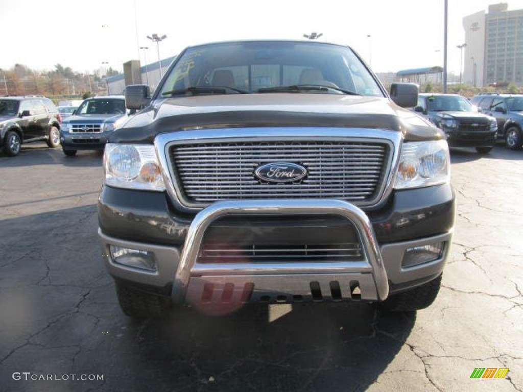 2005 F150 XLT SuperCab 4x4 - Dark Stone Metallic / Tan photo #6