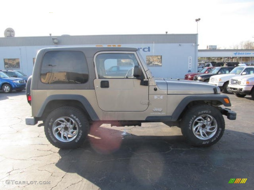 2004 Wrangler X 4x4 - Light Khaki Metallic / Khaki photo #3