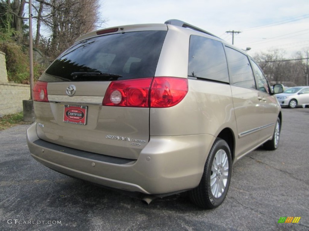 2009 Sienna Limited AWD - Desert Sand Mica / Taupe photo #10