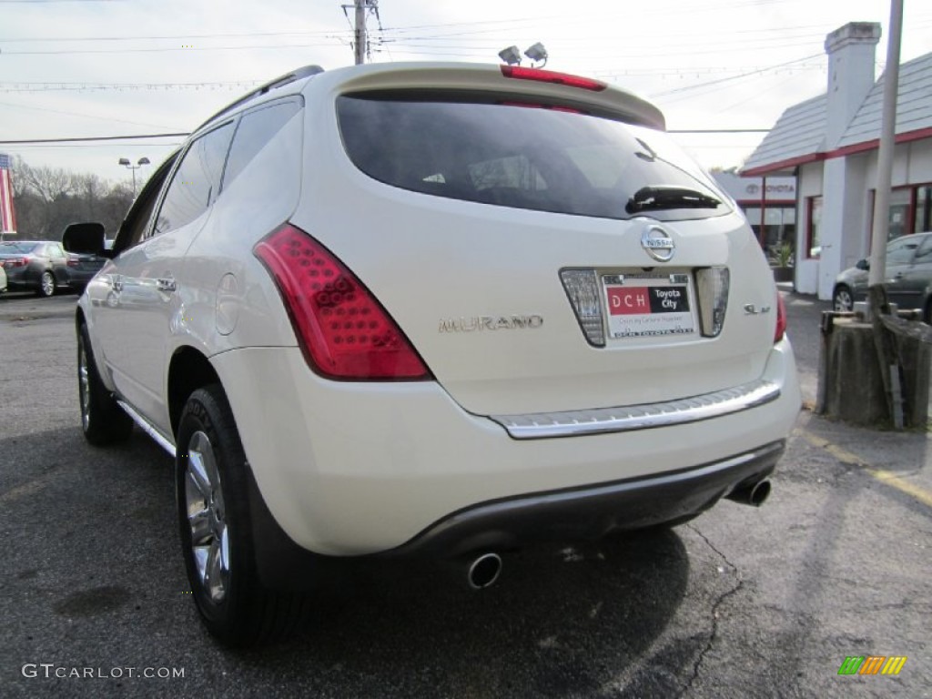 2007 Murano SL AWD - Glacier Pearl White / Cafe Latte photo #7