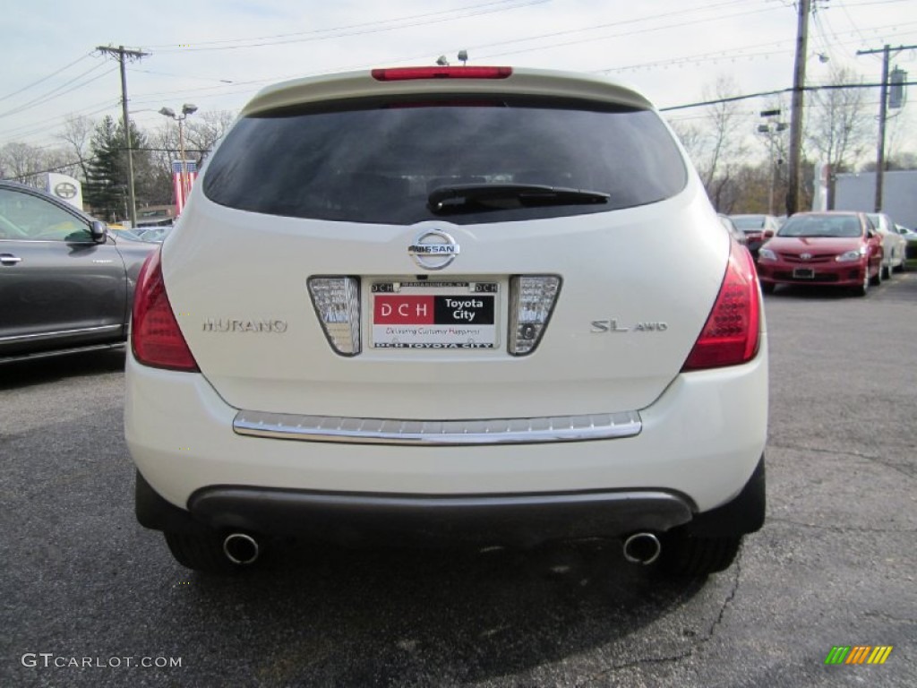 2007 Murano SL AWD - Glacier Pearl White / Cafe Latte photo #8