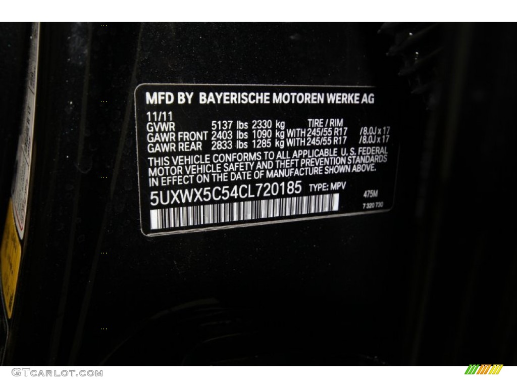 2012 X3 xDrive 28i - Black Sapphire Metallic / Sand Beige photo #8