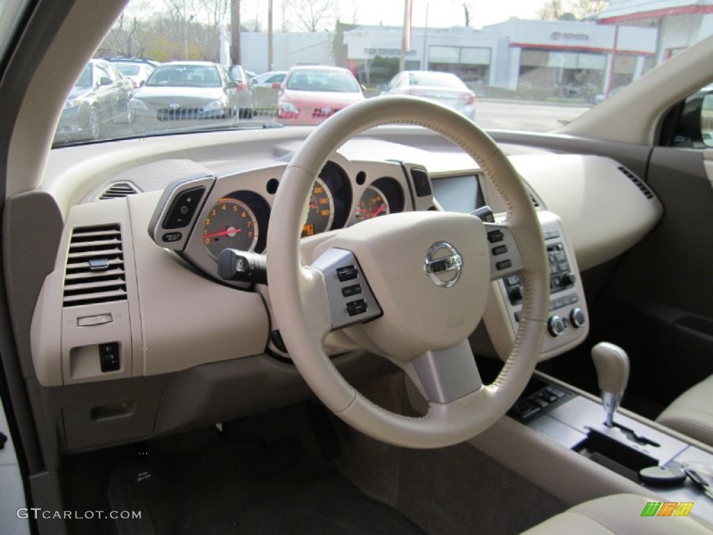 2007 Murano SL AWD - Glacier Pearl White / Cafe Latte photo #25