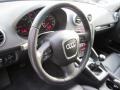 2008 Audi A3 Black Interior Steering Wheel Photo