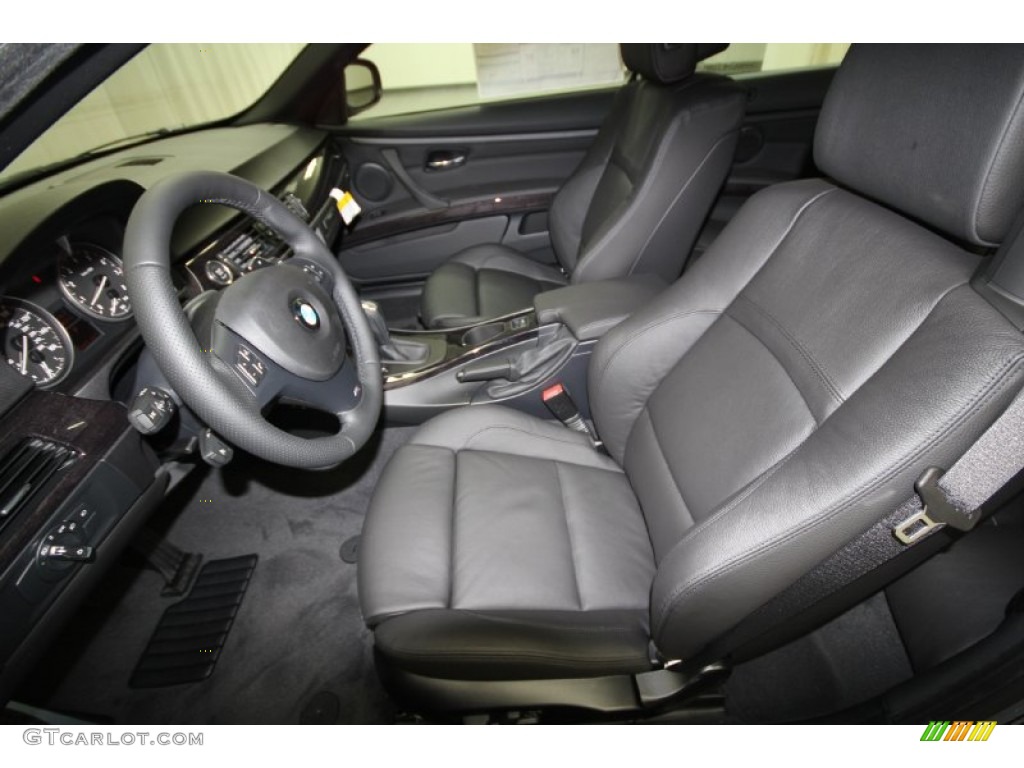 Black Interior 2012 BMW 3 Series 328i Convertible Photo #57847625