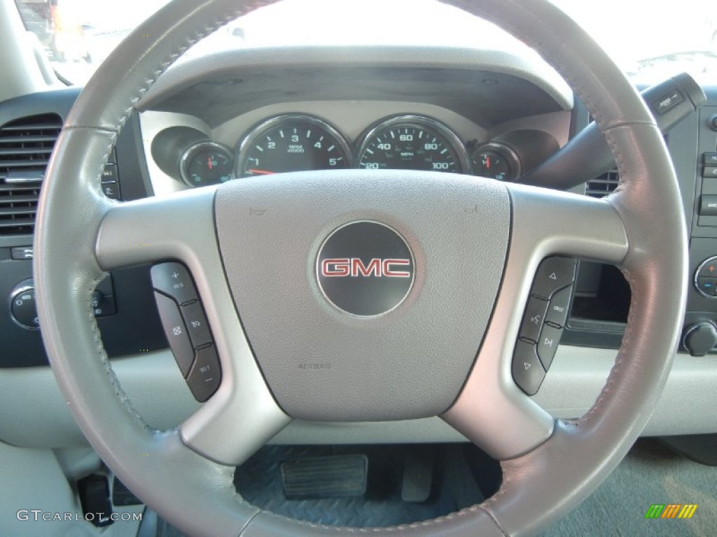 2008 Sierra 1500 SLE Crew Cab - Stealth Gray Metallic / Light Titanium photo #13