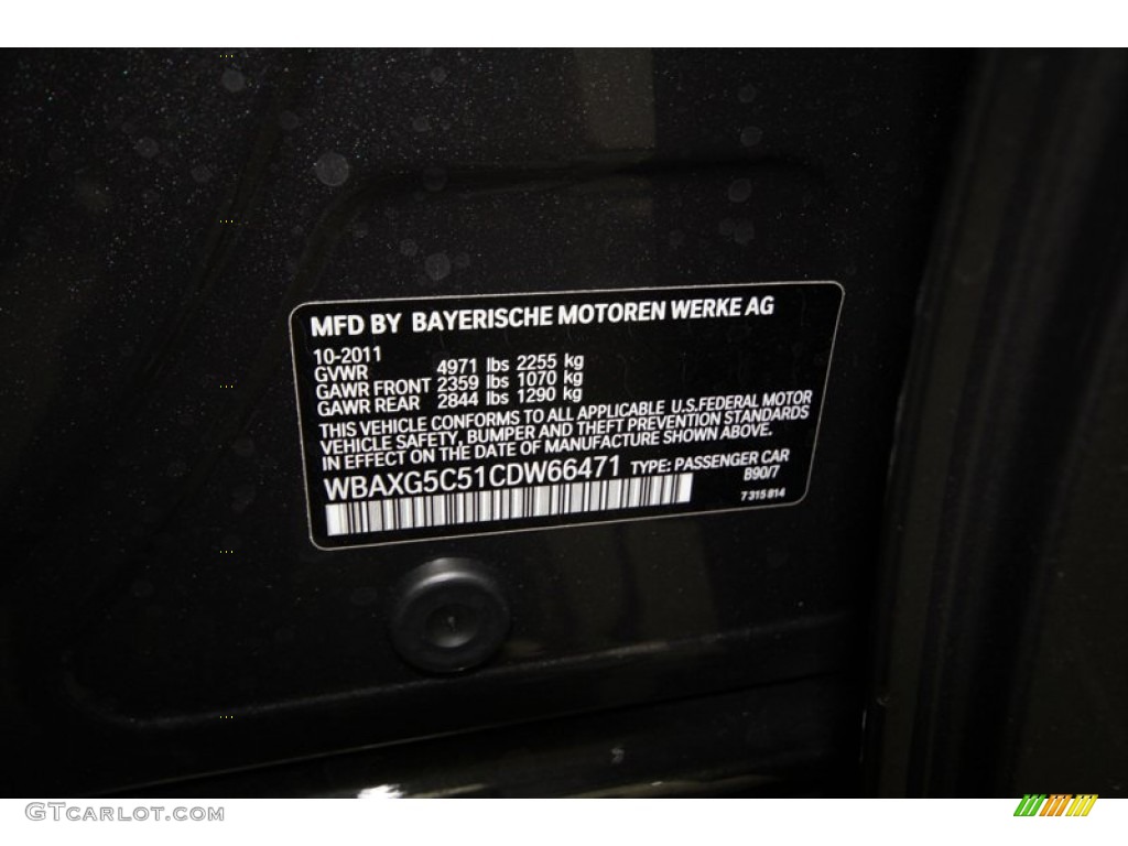 2012 5 Series 528i Sedan - Dark Graphite Metallic II / Oyster/Black photo #8