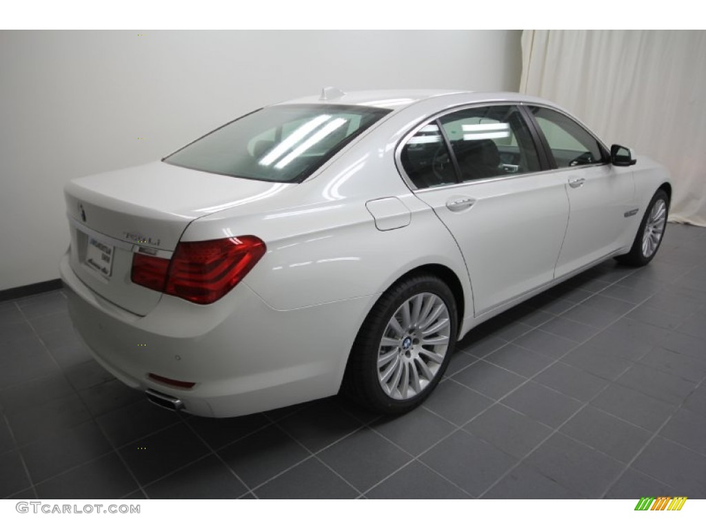 2012 7 Series 750Li Sedan - Mineral White Metallic / Black photo #6